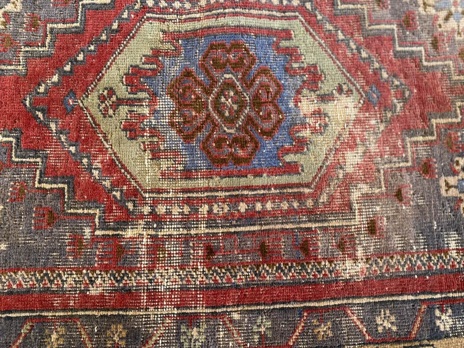 Vintage Turkish Oushak Rug | Antique Tribal Handmade Wool Farmhouse 3 x 6 ft