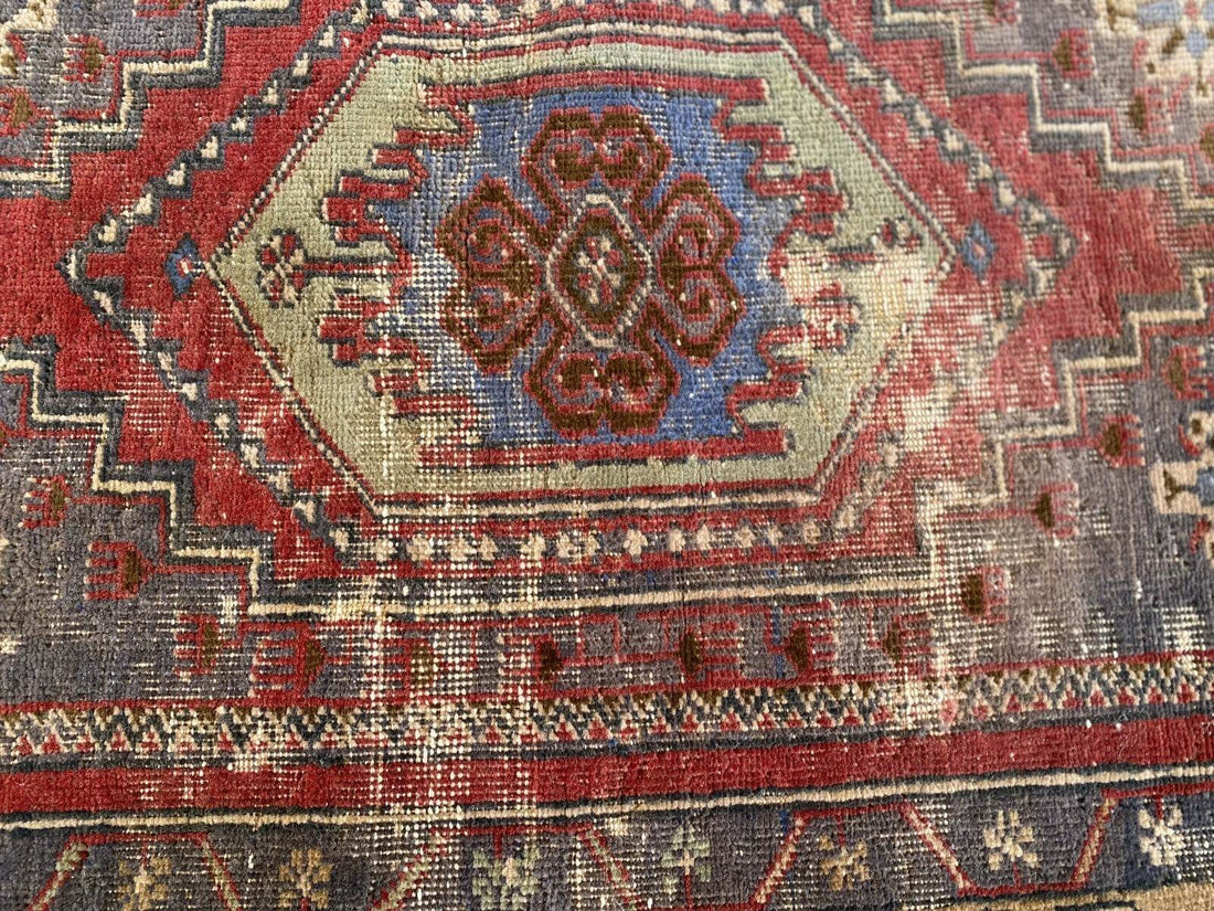 Vintage Turkish Oushak Rug | Antique Tribal Handmade Wool Farmhouse 3 x 6 ft