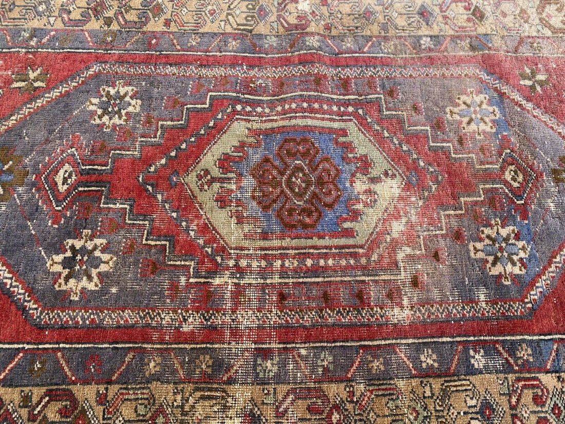 Vintage Turkish Oushak Rug | Antique Tribal Handmade Wool Farmhouse 3 x 6 ft