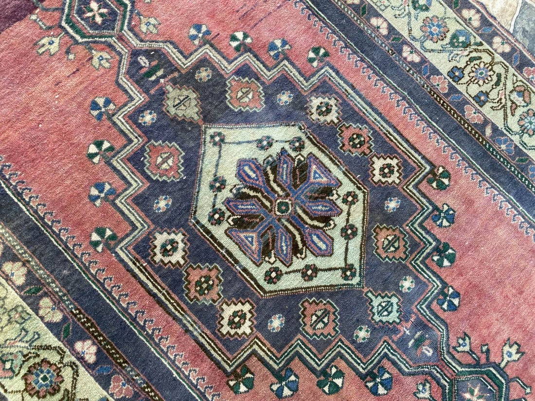 Vintage Turkish Oushak Rug | Anatolian Antique Tribal Hand-Knotted Wool 1960s