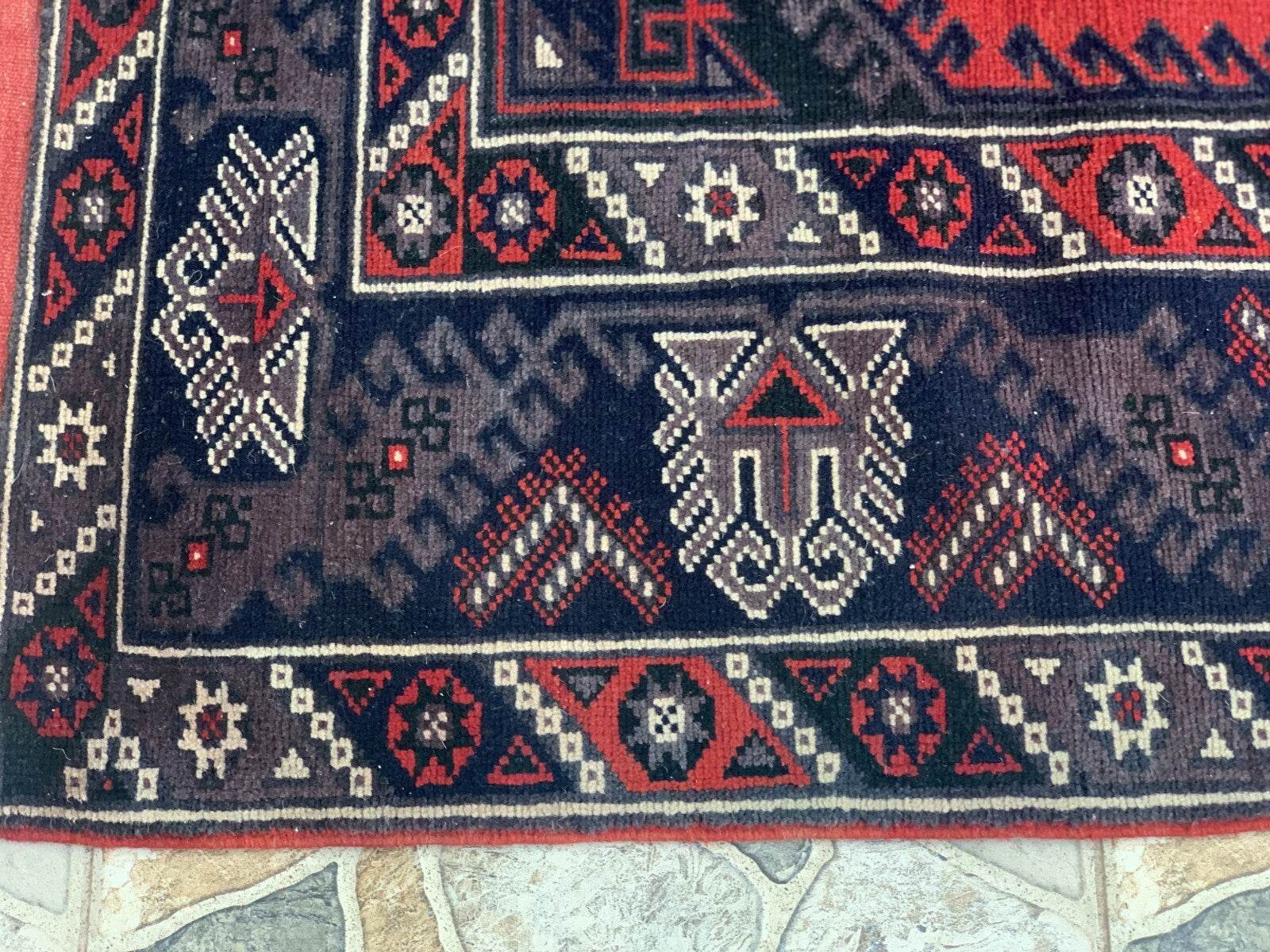 Vintage Turkish Rug | Antique Tribal Handmade Wool Farmhouse Carpet 4 x 6.14 ft