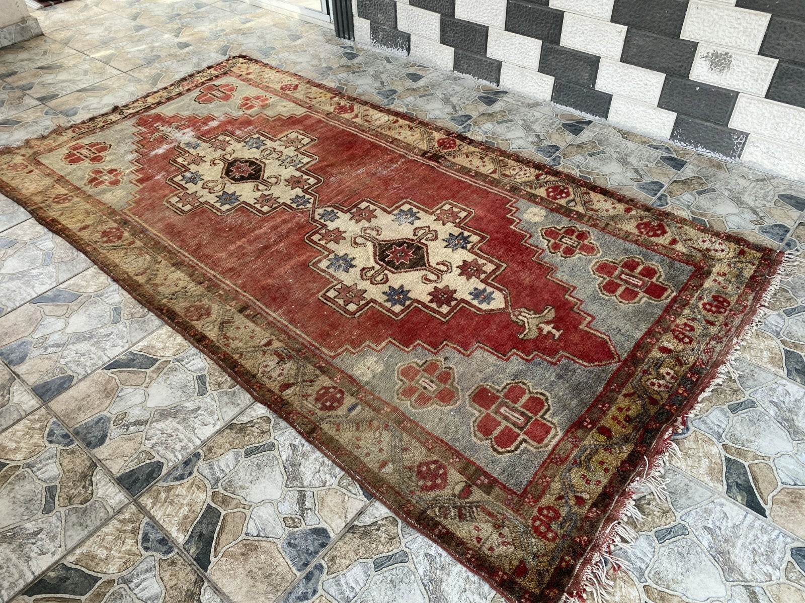 Vintage Turkish Oushak Rug | 5x9 ft | Wool Antique Tribal Handmade Area Rug |