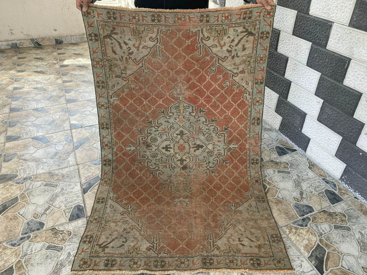 Vintage Turkish Oushak Rug | Anatolian Antique Brown Hand-Knotted Wool Area Rug