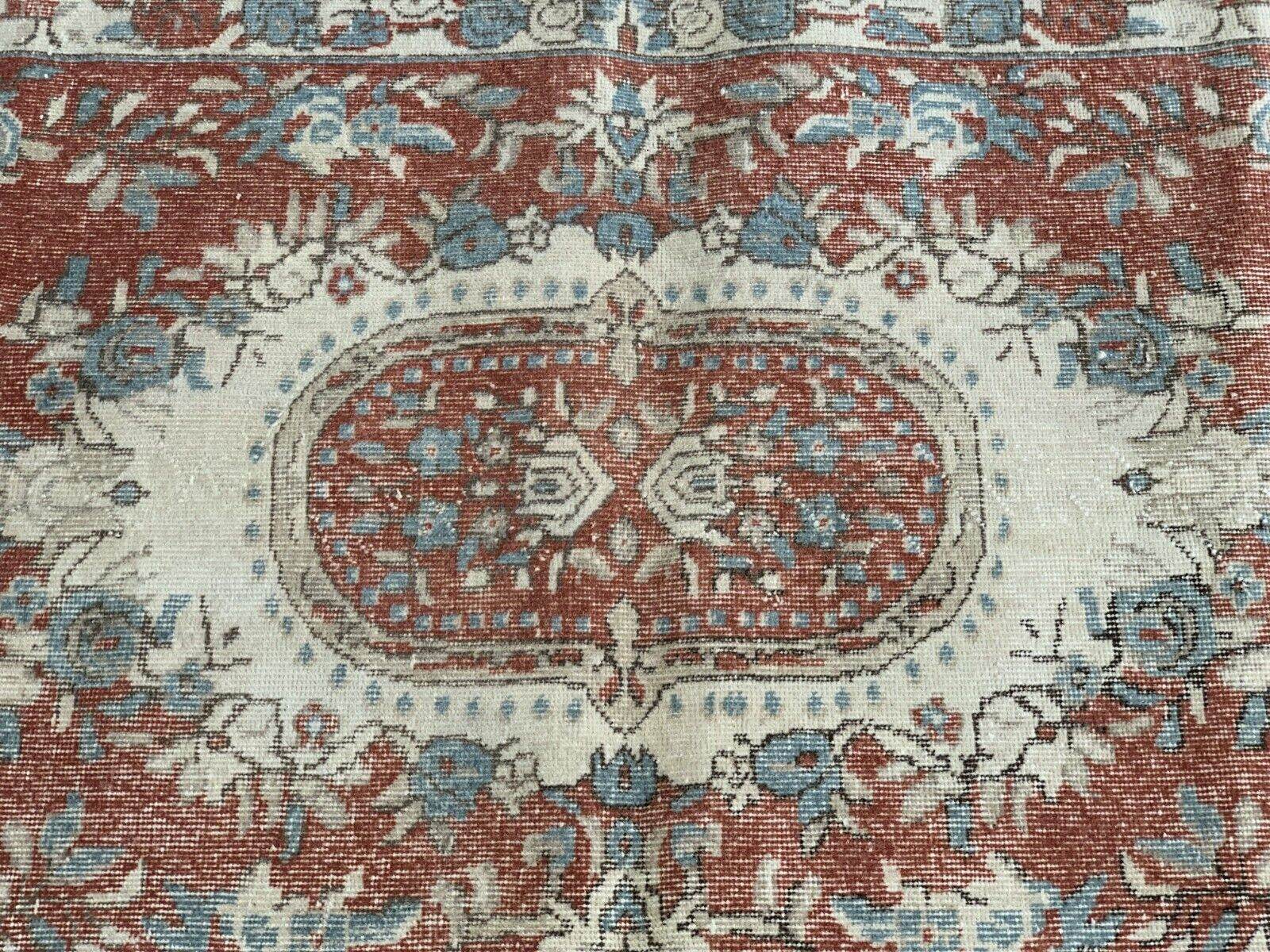 Turkish Vintage Geometric Rug,Farmhouse Vintage Anatolian Village Rug 3.9x6.9 ft