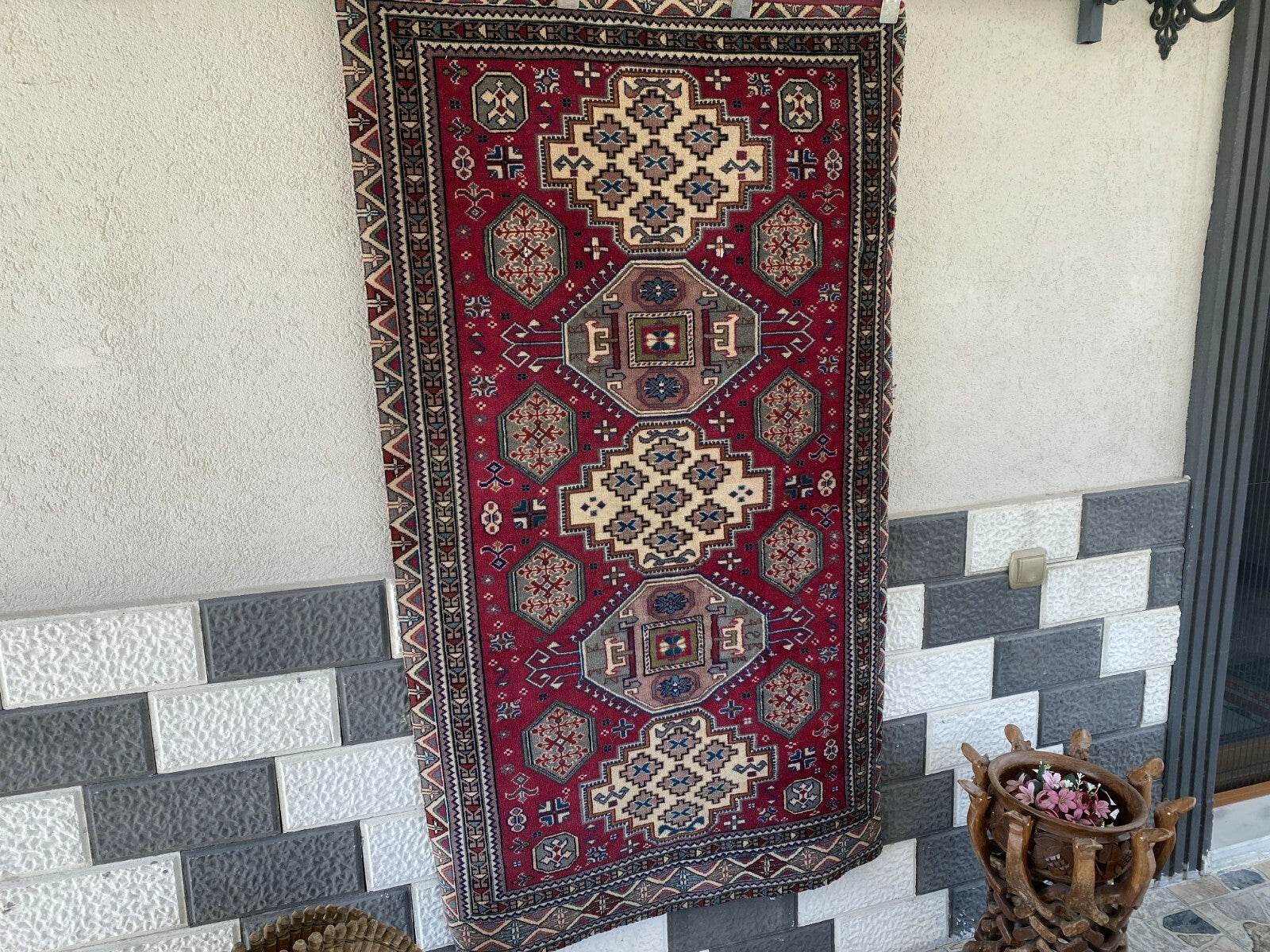 Vintage Turkish Oushak Rug | 3x5.1 ft | Wool Antique Tribal Handmade Area Rug