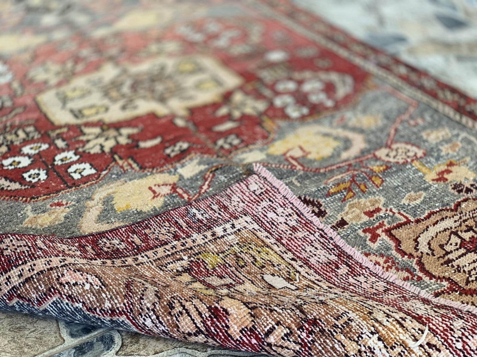 Vintage Armenian Tribal Rug | 3x6 ft | Antique Kurdish Wool Handmade Area Rug