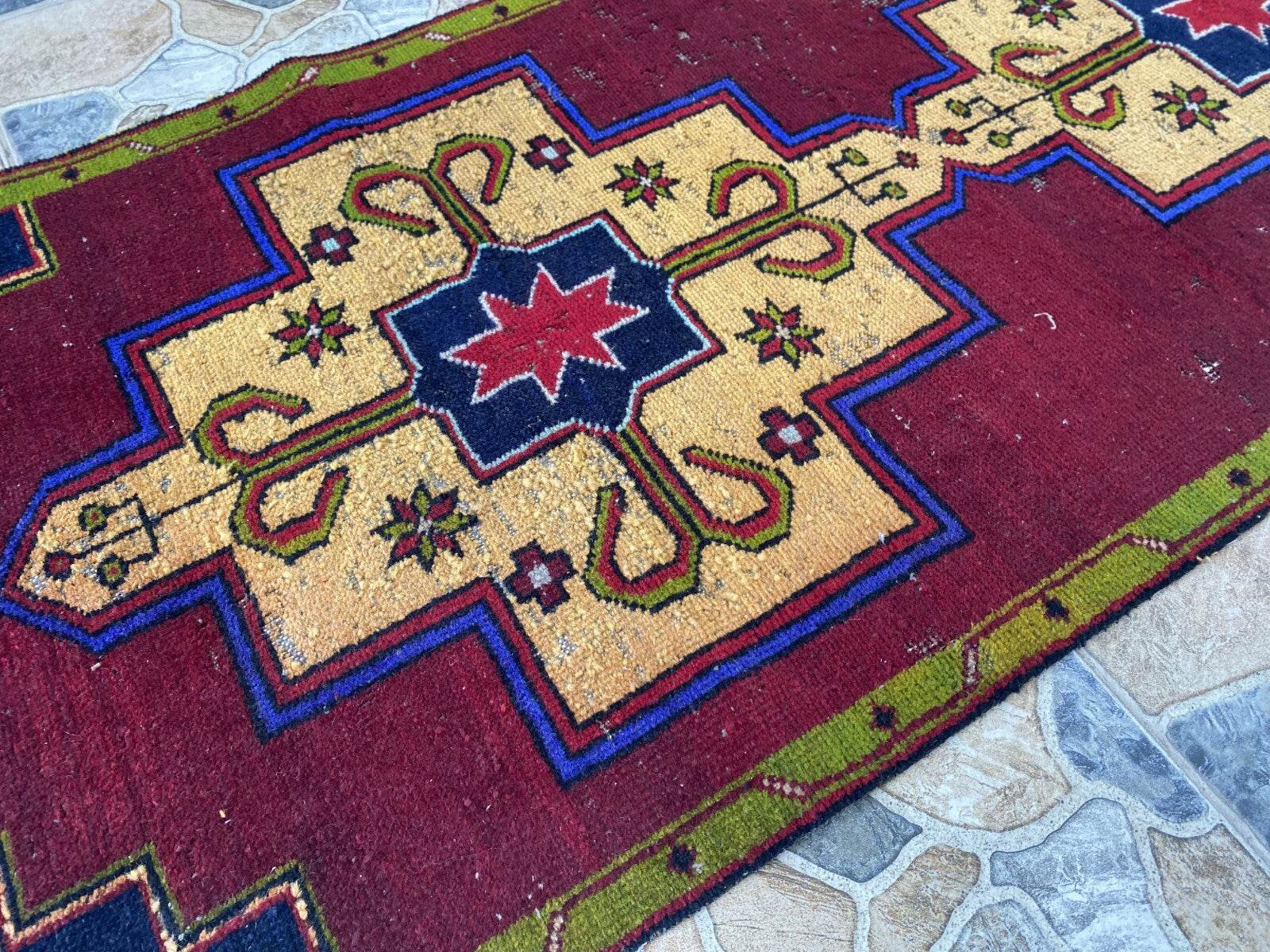 Vintage Anatolian Oushak Runner Rug | 2.6 x 9.3 ft Hand-Knotted Wool Tribal Rug