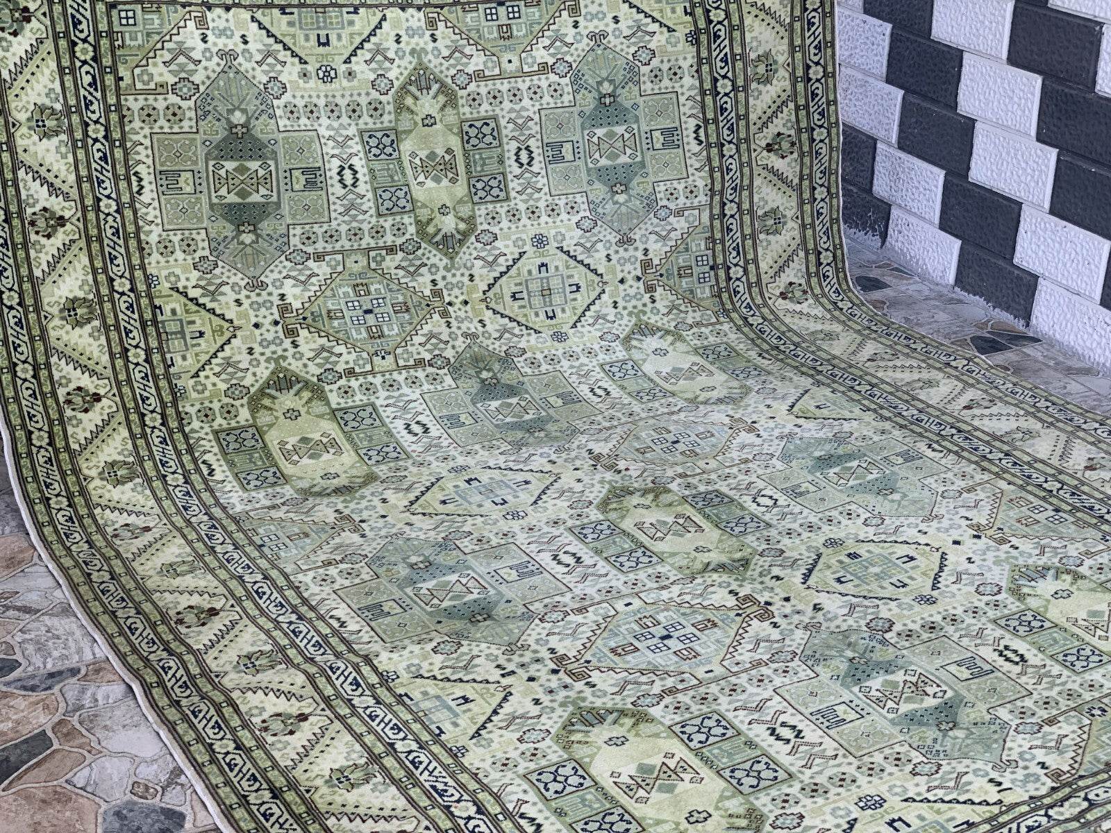 Vintage Turkish Anatolian Area Rug - Handmade 1960s | Rare Oushak Tribal Carpet