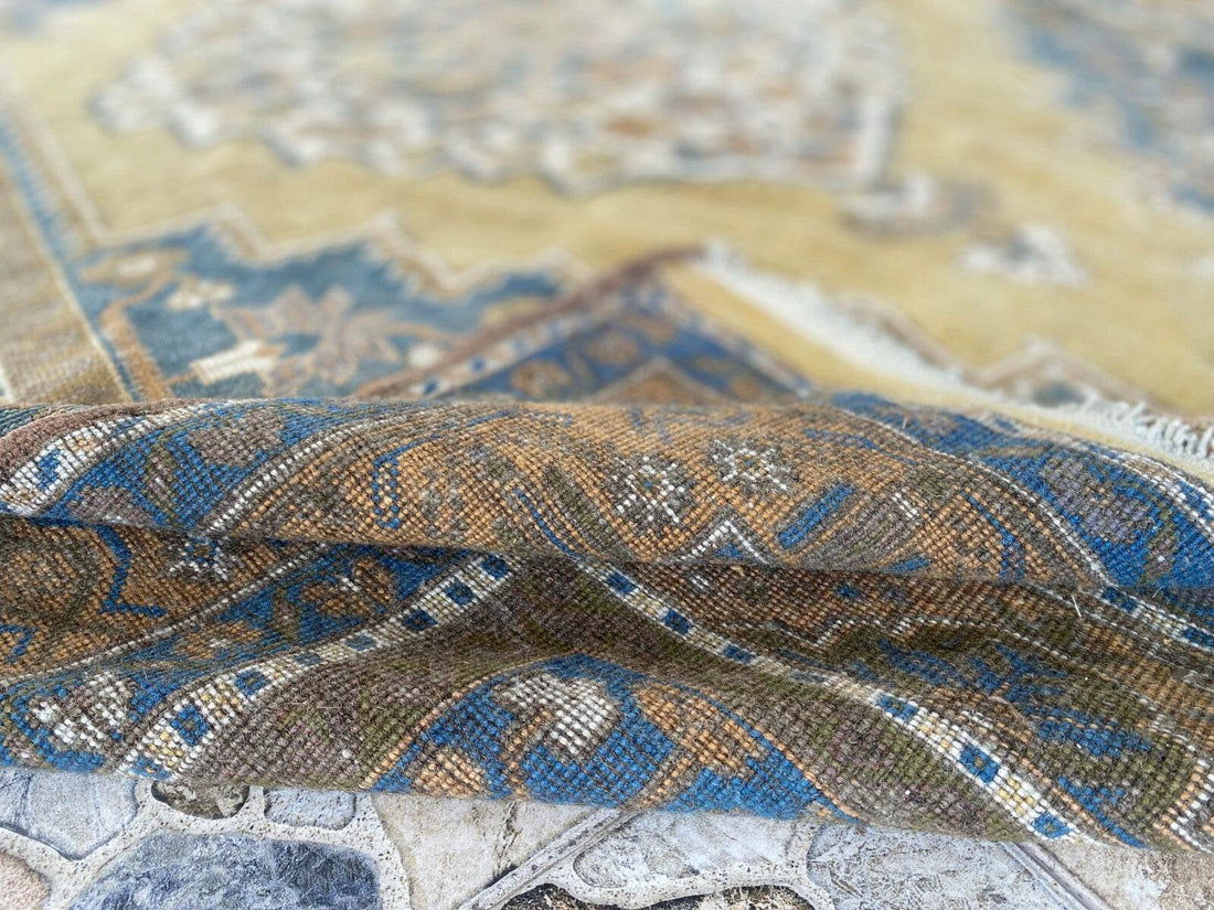 Vintage Turkish Oushak Rug | Anatolian Antique Taspinar Hand-Knotted Wool 1960s 6x8 ft