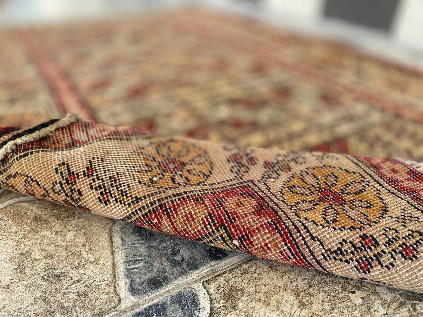 Pre 1920’s ANTIQUE ARMENIAN AREA RUG GEOMETRIC TRIBAL FARMHOUSE VINTAGE CARPET