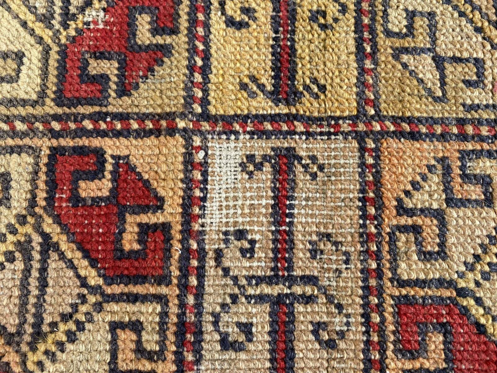 Pre 1920’s ANTIQUE ARMENIAN AREA RUG GEOMETRIC TRIBAL FARMHOUSE VINTAGE CARPET
