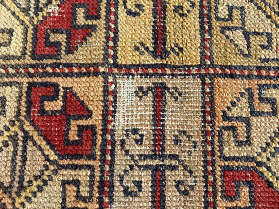 Pre 1920’s ANTIQUE ARMENIAN AREA RUG GEOMETRIC TRIBAL FARMHOUSE VINTAGE CARPET