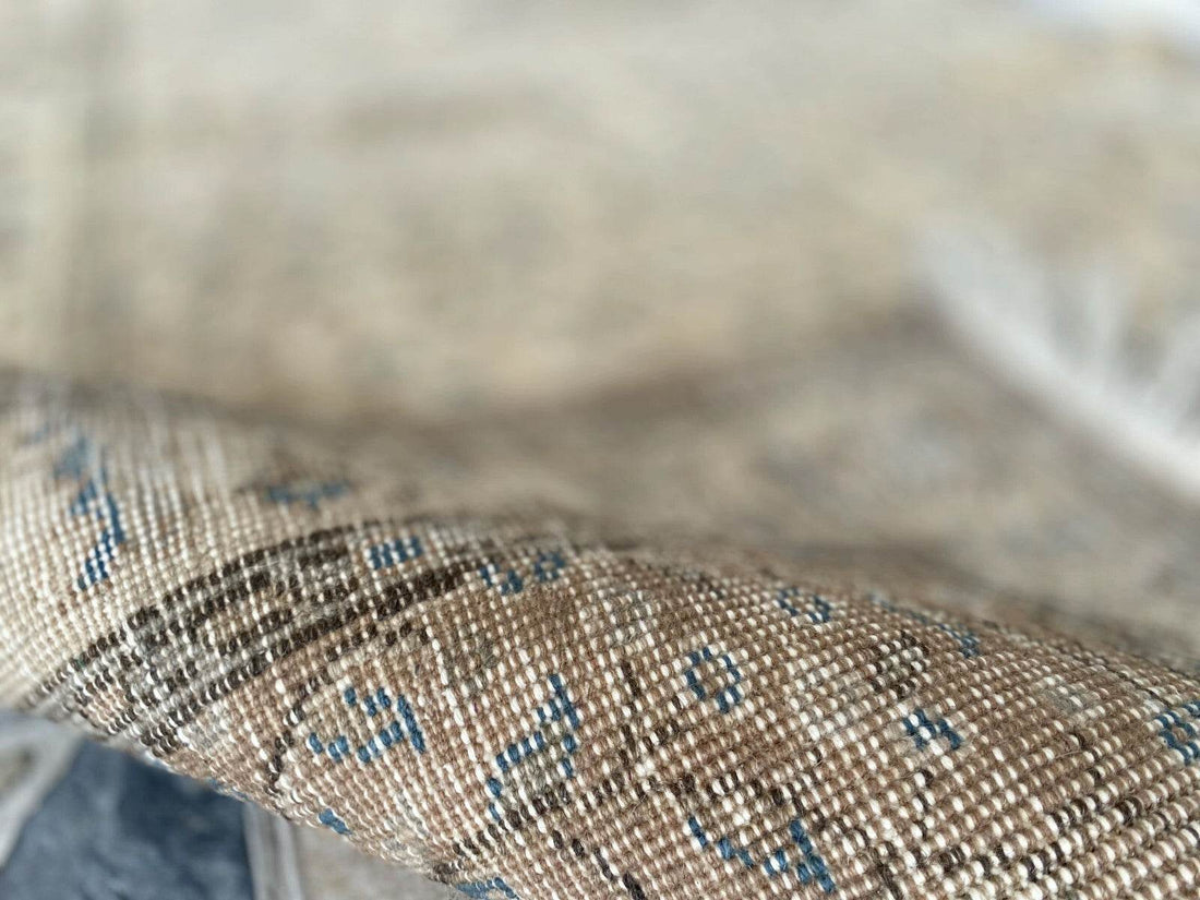 Vintage Turkish Rug | Anatolian Antique Wool Farmhouse Handmade Carpet 3.7x6.6ft