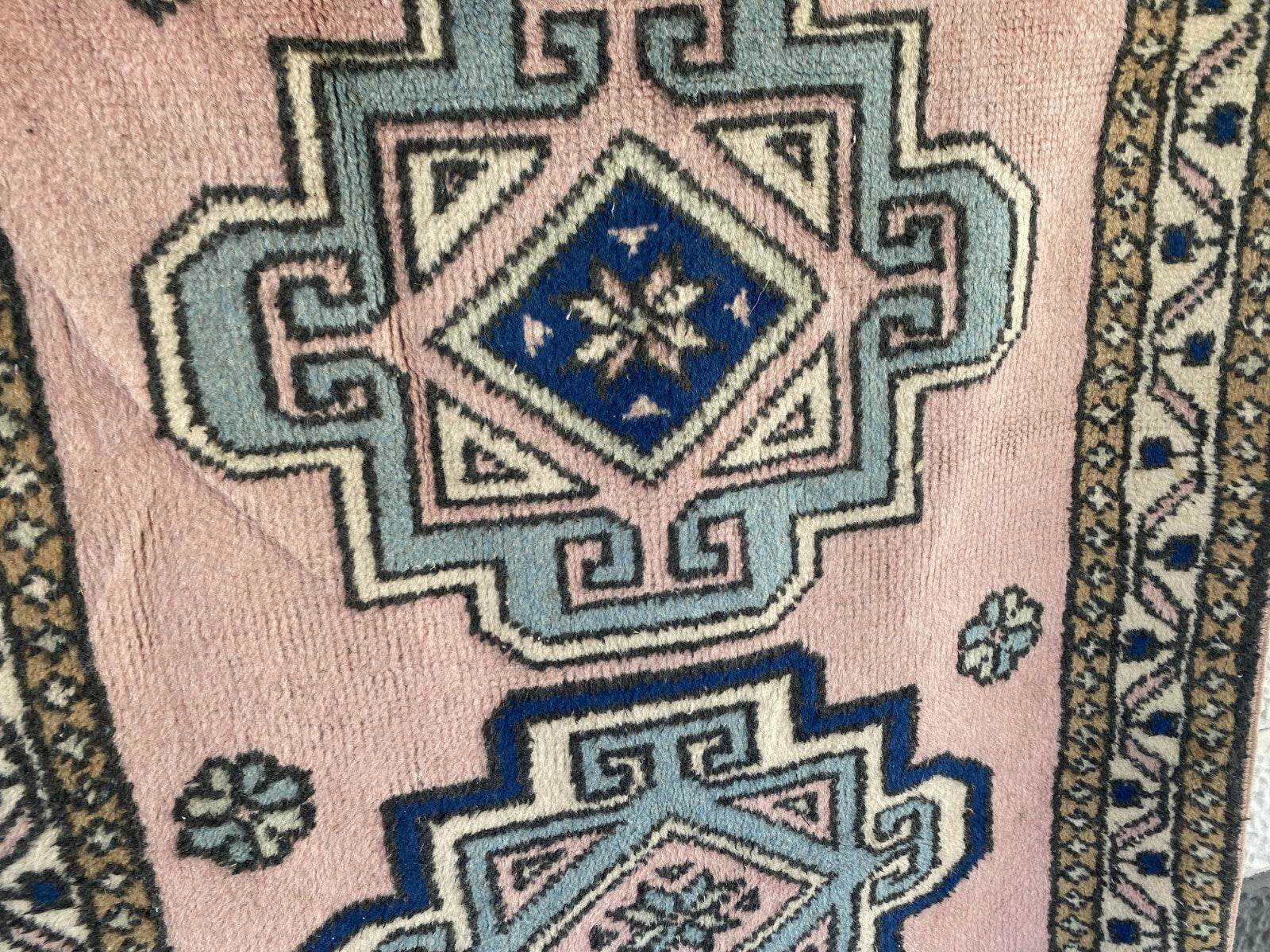 Vintage Rug | Farmhouse Antique Wool Anatolian Runner Handmade Turkish 2.7x6.3ft