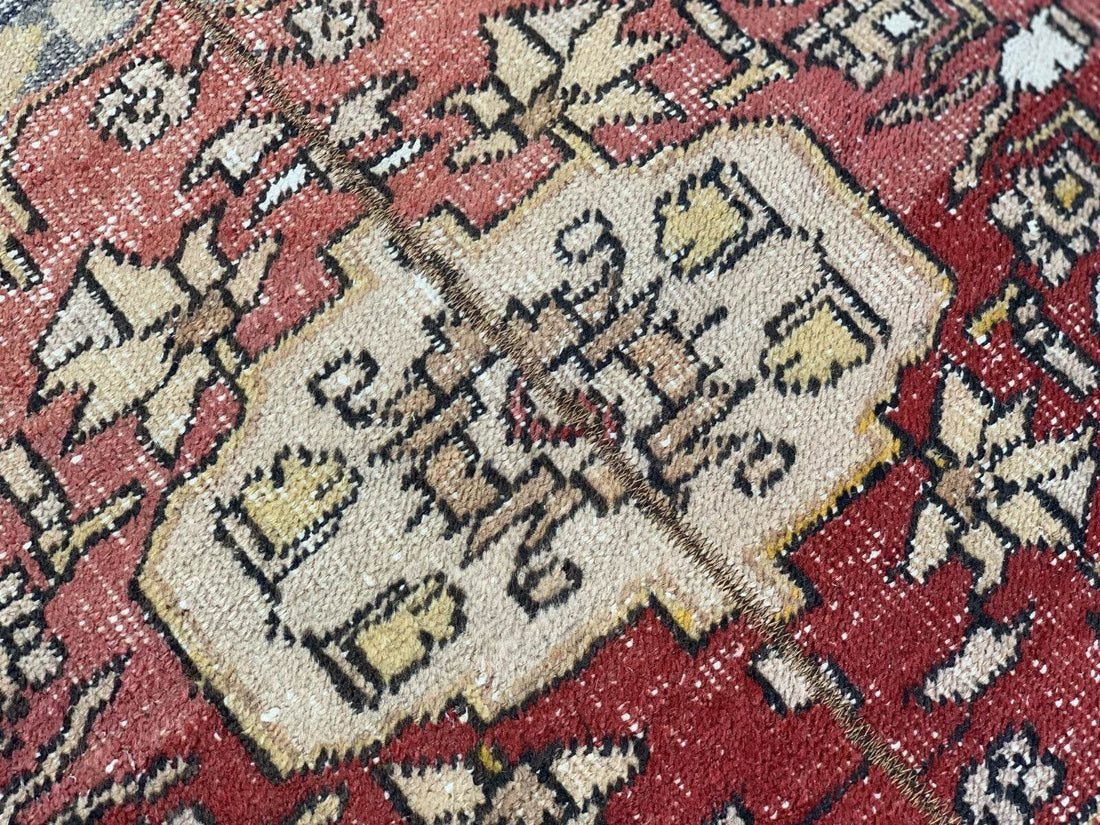 Vintage Armenian Tribal Rug | 3x6 ft | Antique Kurdish Wool Handmade Area Rug