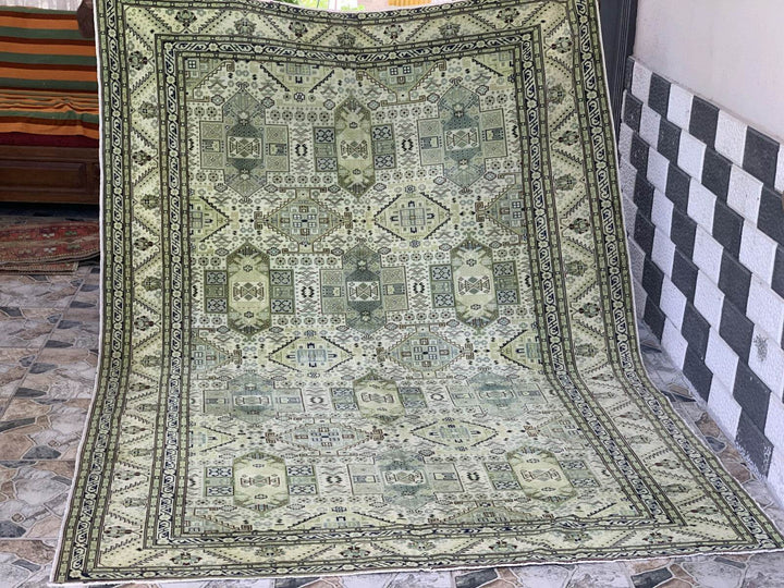 Vintage Turkish Anatolian Area Rug - Handmade 1960s | Rare Oushak Tribal Carpet