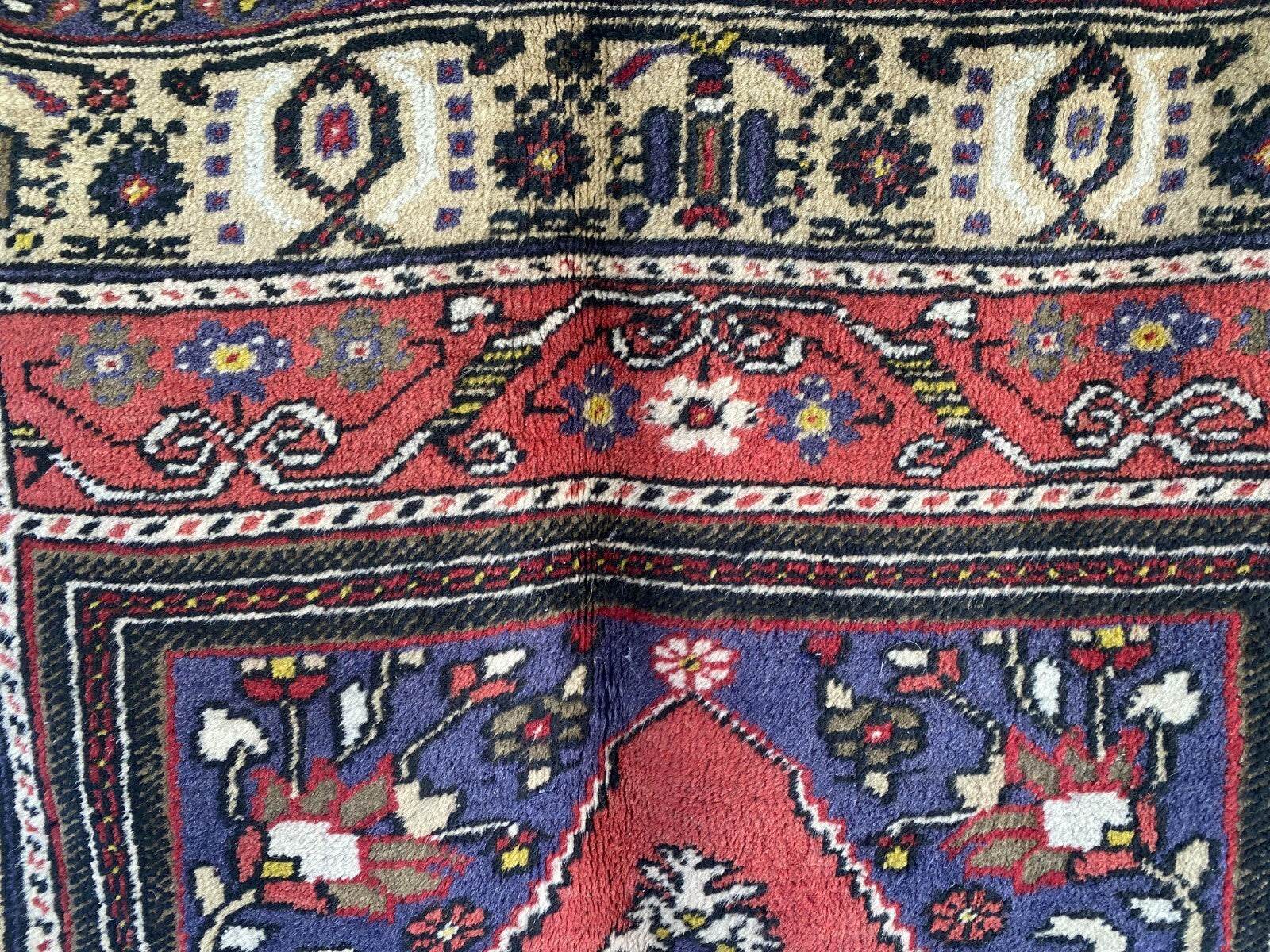 Vintage Turkish Rug | 4.3 x 6.5 ft | Handmade Geometric Anatolian Wool Area Rug