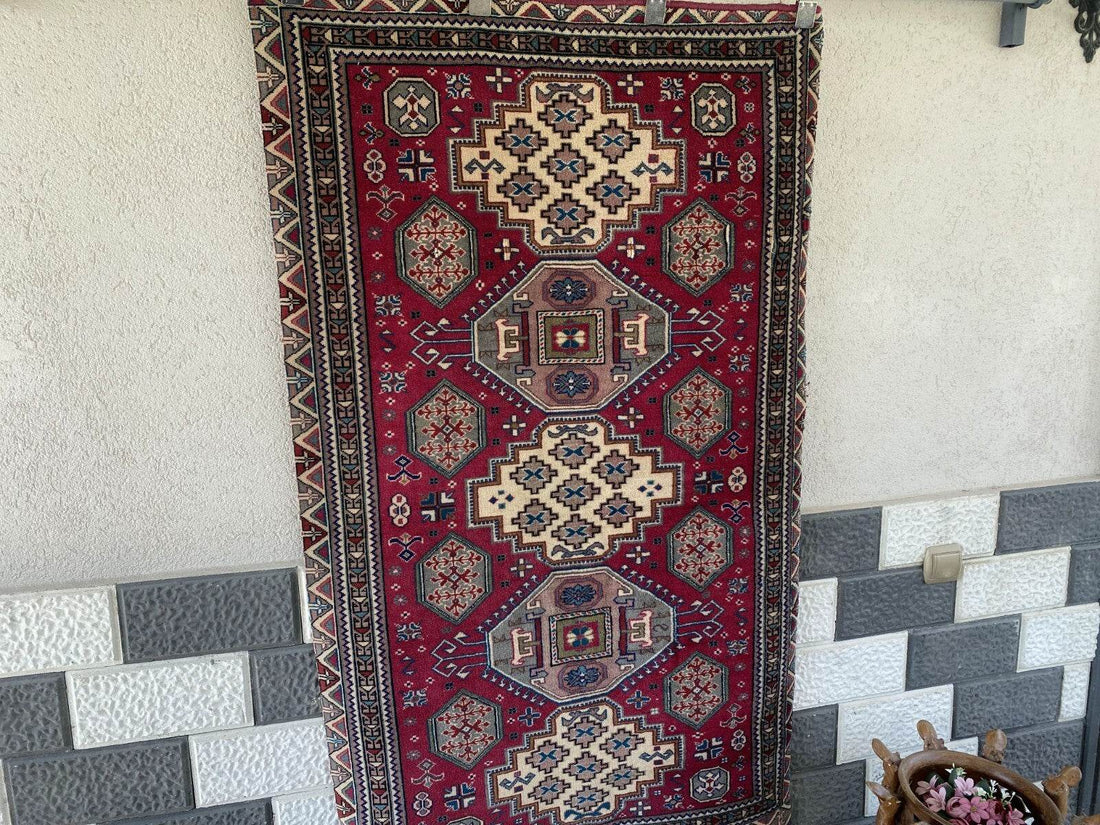 Vintage Turkish Oushak Rug | 3x5.1 ft | Wool Antique Tribal Handmade Area Rug