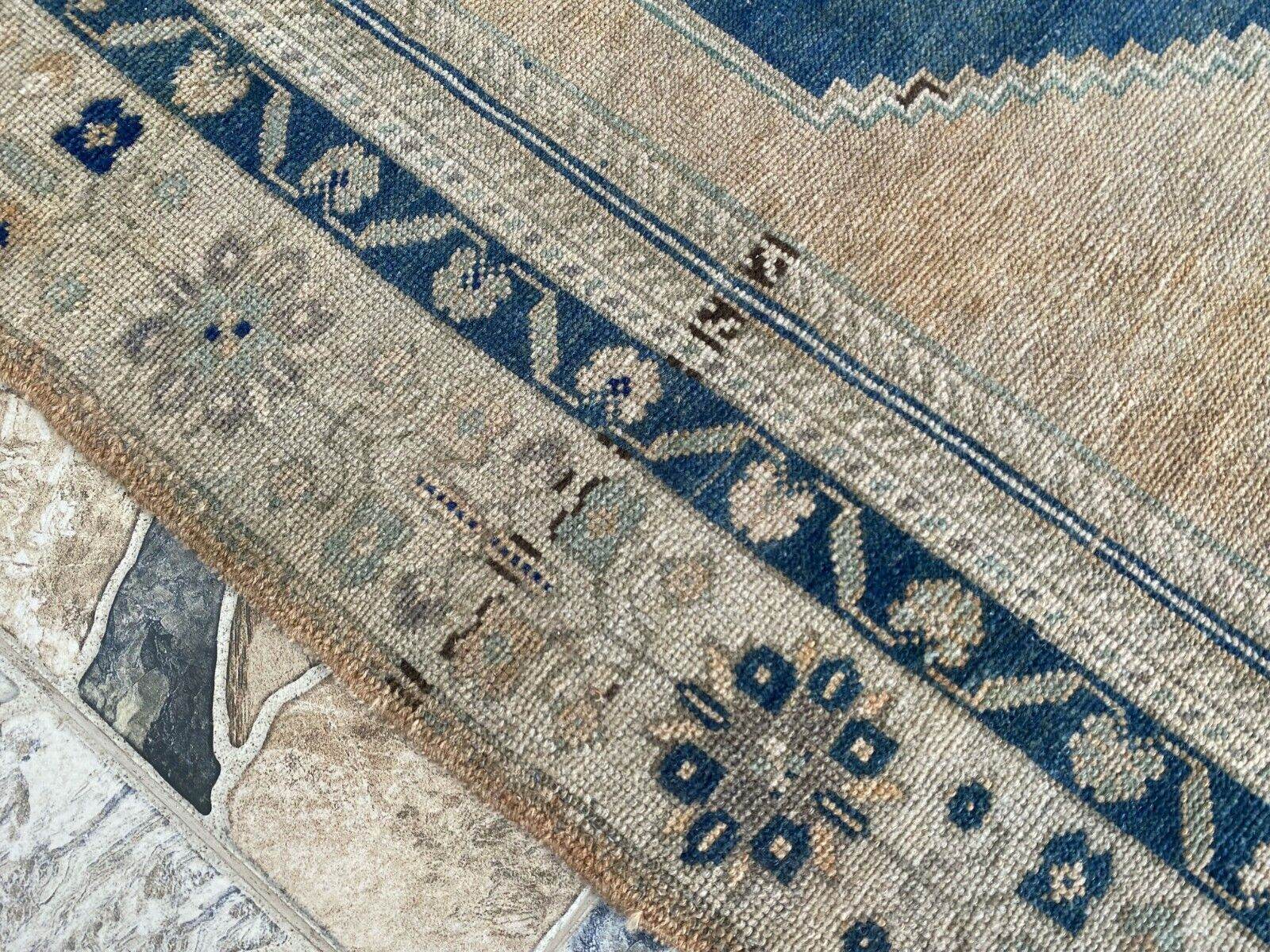 Vintage Turkish Rug | Farmhouse Handmade Wool Farmhouse Carpet Antique 5x11 ft