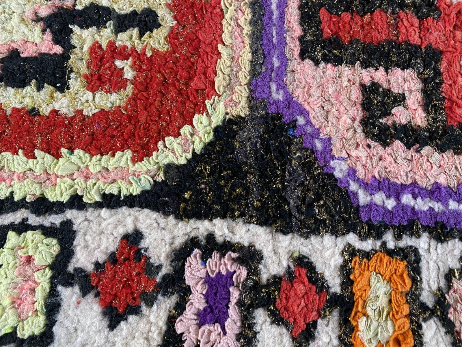 Vintage Kurdish Herki Rug | Tribal Handmade Farmhouse Antique Wool Runner Carpet