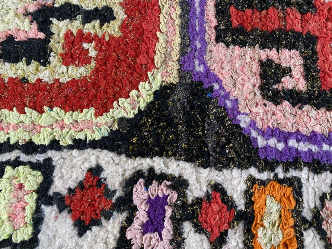 Vintage Kurdish Herki Rug | Tribal Handmade Farmhouse Antique Wool Runner Carpet