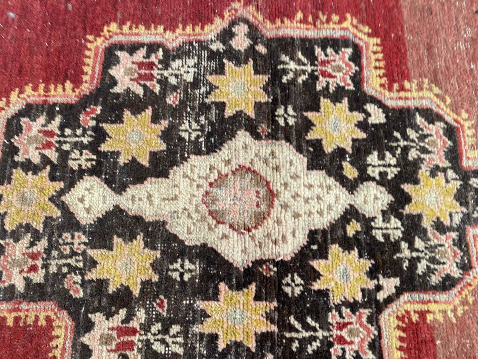 Pre 1930’s ANTIQUE ARMENIAN AREA RUG TRIBAL FARMHOUSE VINTAGE GEOMETRIC CARPET