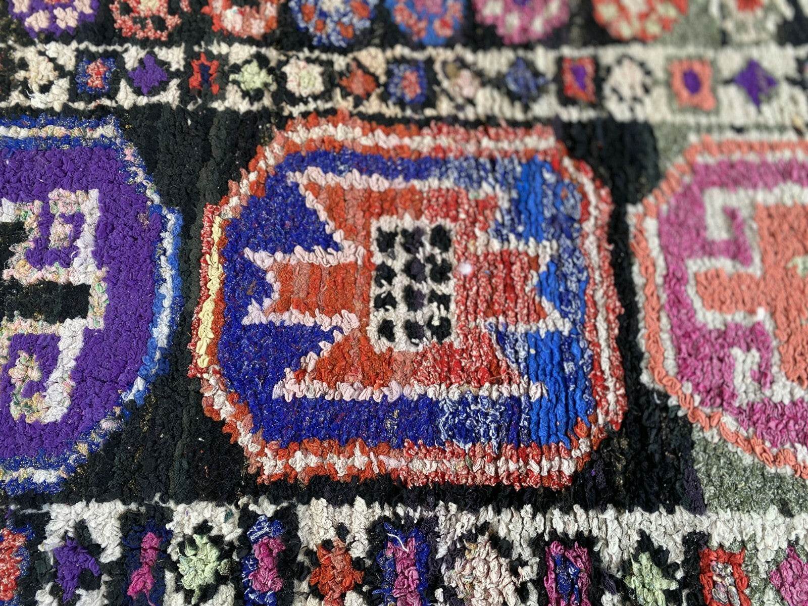Vintage Kurdish Herki Rug | Tribal Handmade Farmhouse Antique Wool Runner Carpet