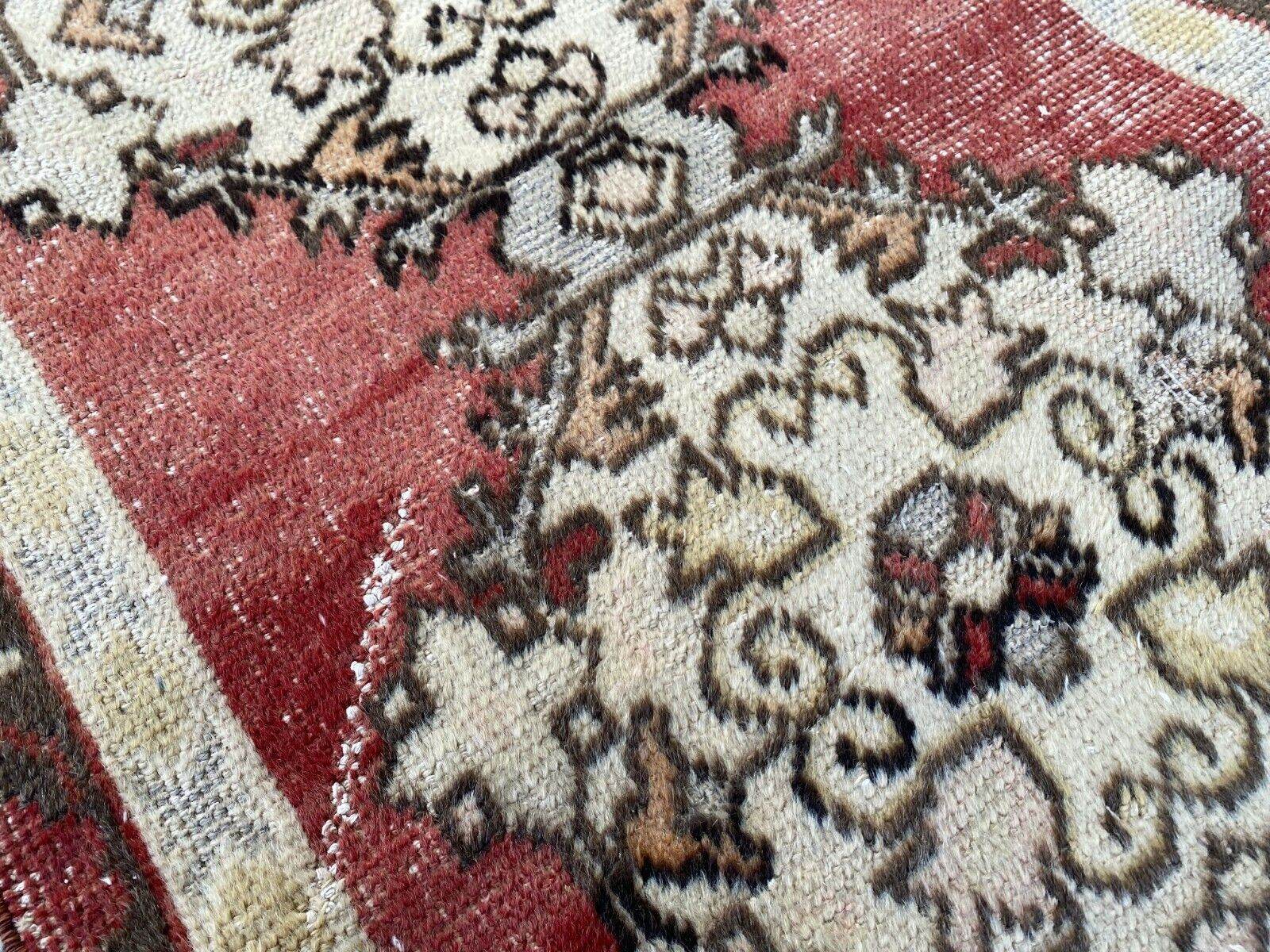 Vintage Rug | Antique Wool Farmhouse Anatolian Runner Handmade Turkish 2.4x8.9ft