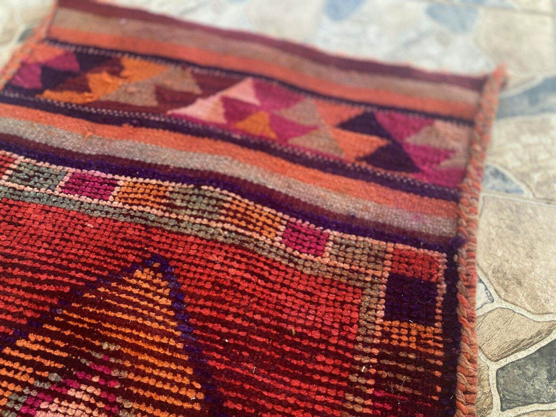 Kurdish Herki Rug | Handmade 1960s Vintage Wool Kilim - Antique Farmhouse Tribal