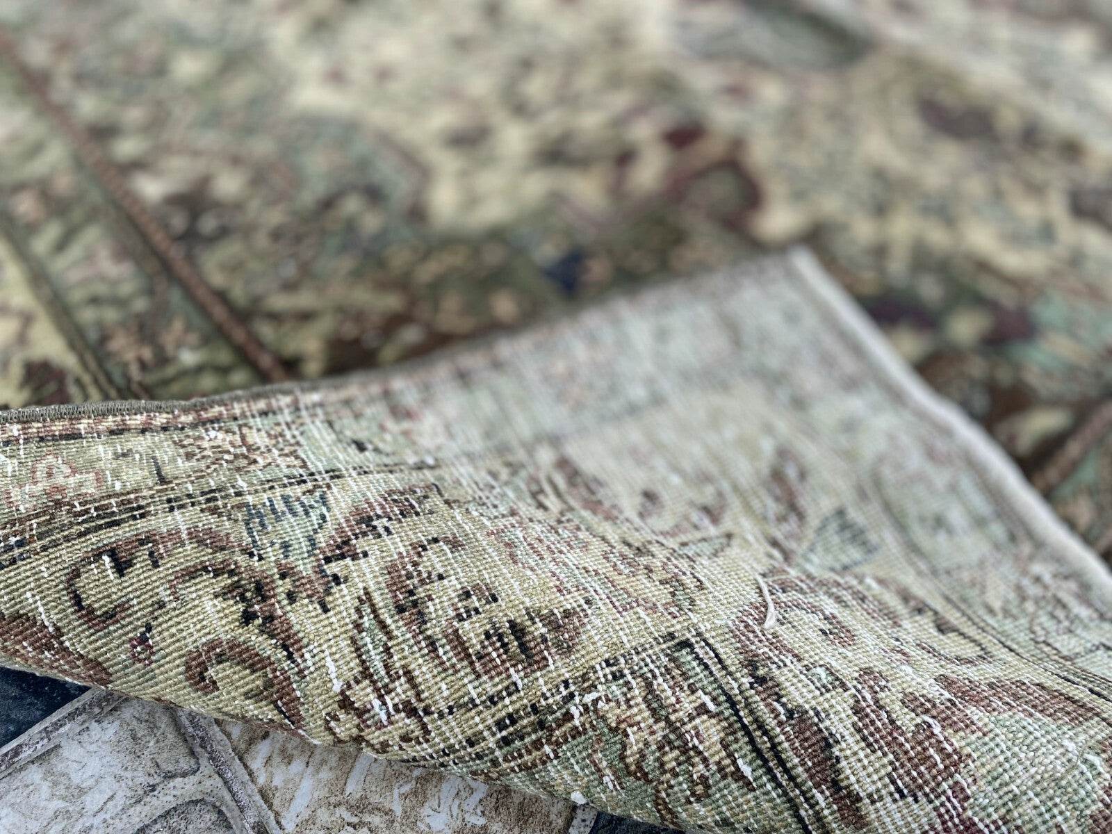 Vintage Turkish Rug,Geometric Farmhouse Antique Anatolian Village Rug 4.8x7.2 Ft