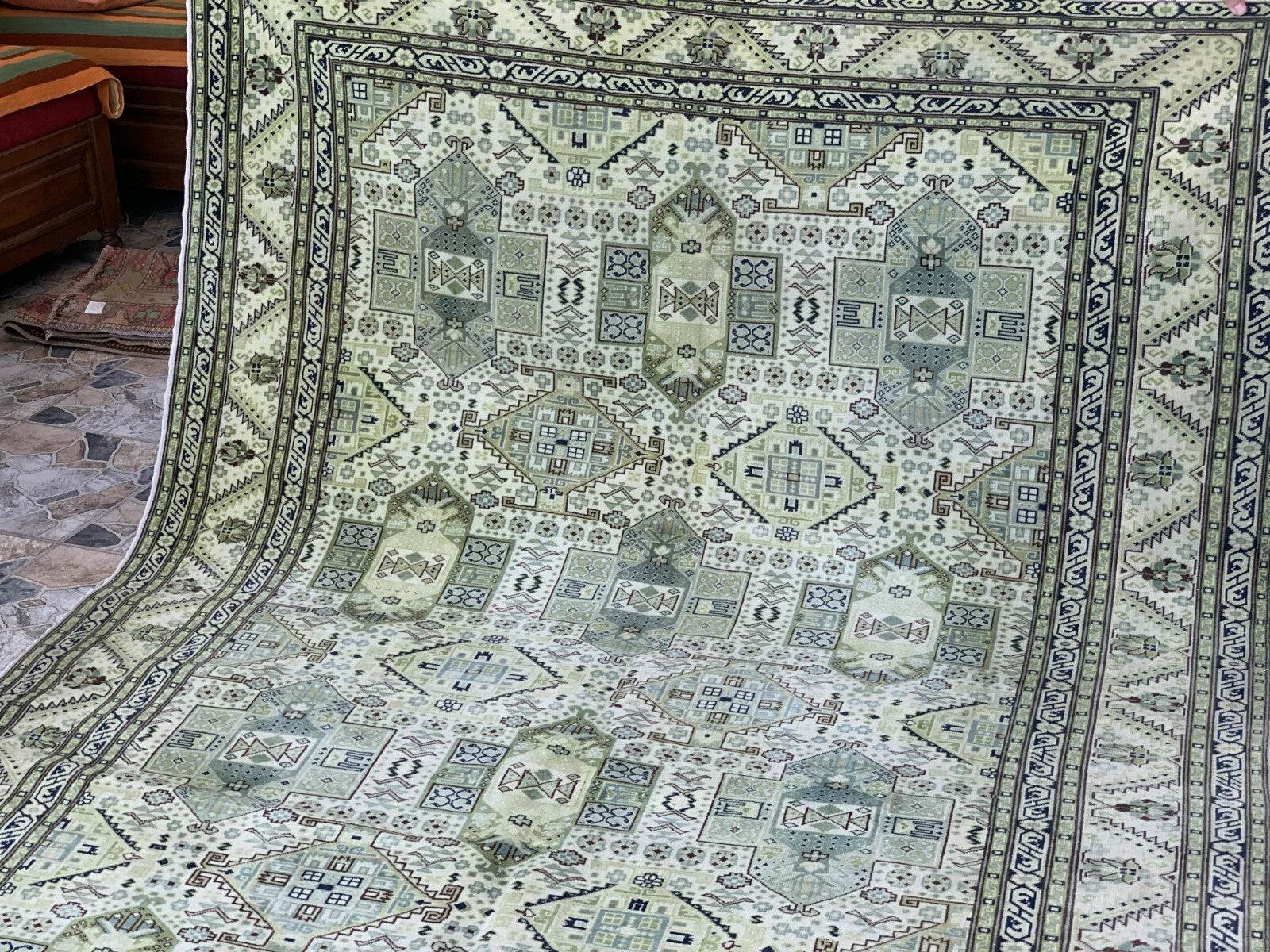 Vintage Turkish Anatolian Area Rug - Handmade 1960s | Rare Oushak Tribal Carpet