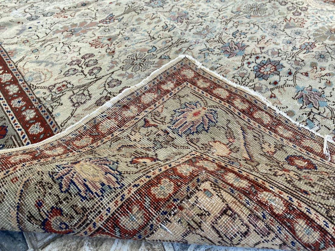 Vintage Anatolian Area Rug | 4.5x6.8 ft Antique Turkish Oushak | Faded Farmhouse