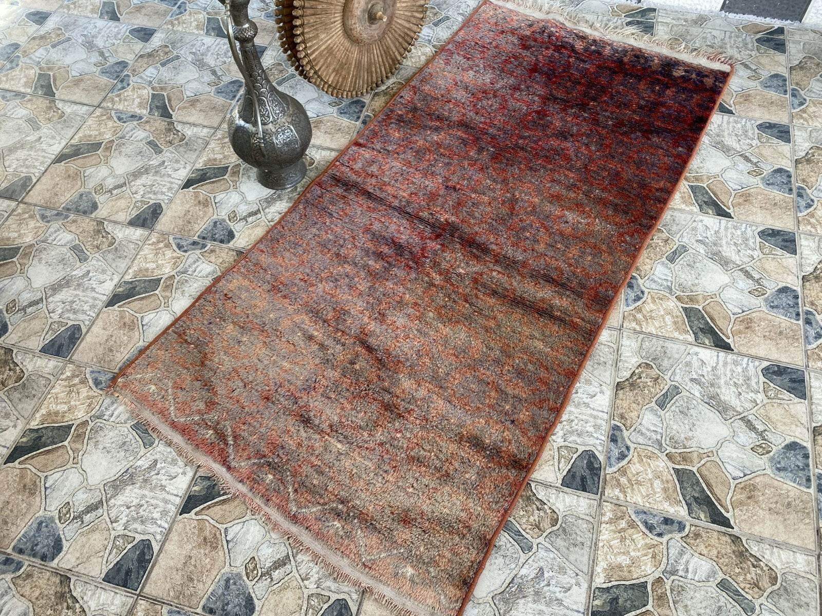 Vintage Turkish Oushak Rug | Anatolian Antique Tribal Hand-Knotted Wool 1960s