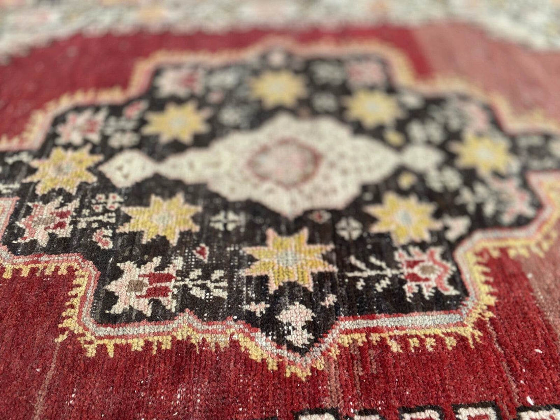 Pre 1930’s ANTIQUE ARMENIAN AREA RUG TRIBAL FARMHOUSE VINTAGE GEOMETRIC CARPET