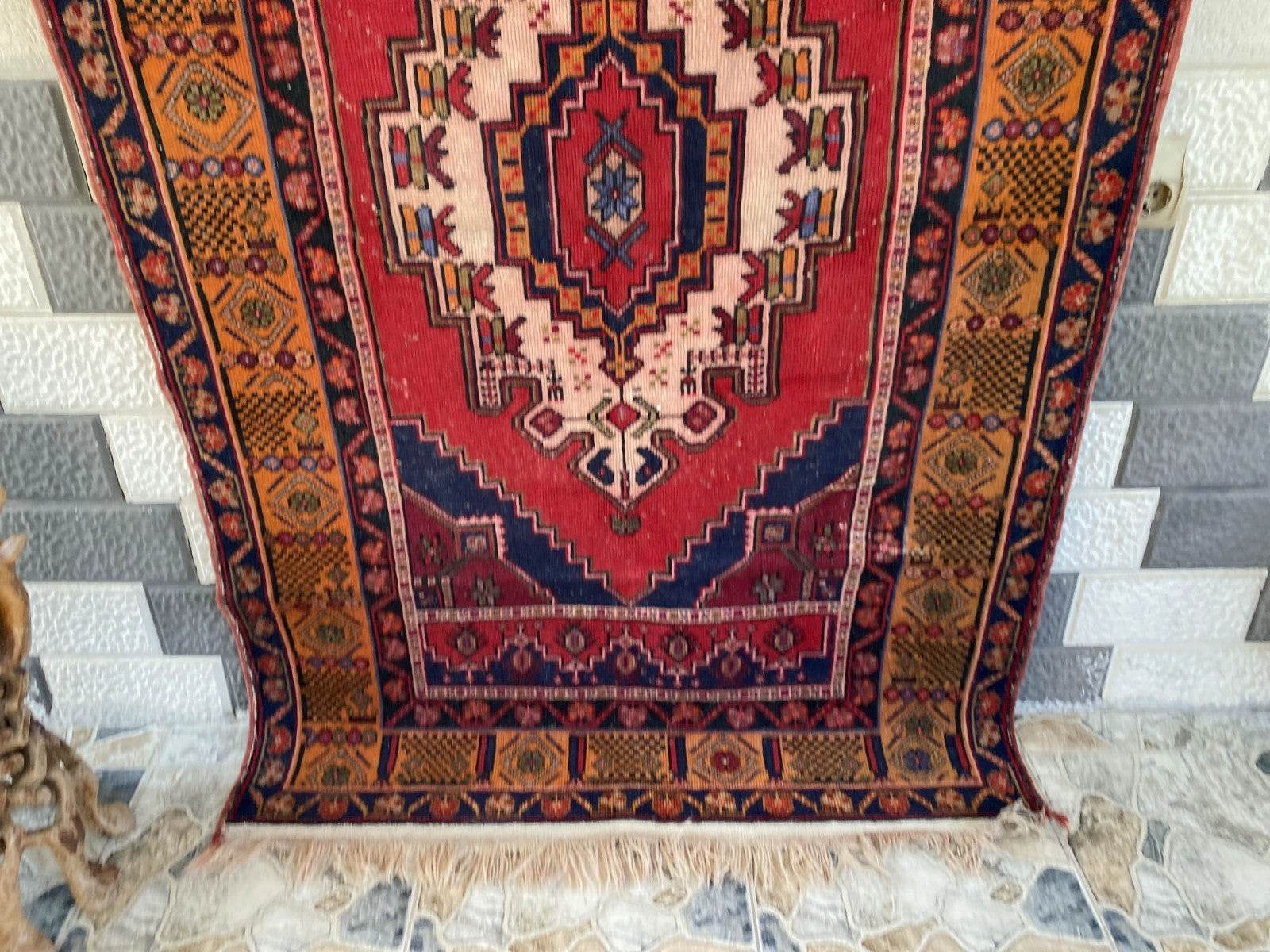Vintage Turkish Oushak Rug | Hand-Knotted Wool Anatolian Tribal Carpet 4 x 6 ft