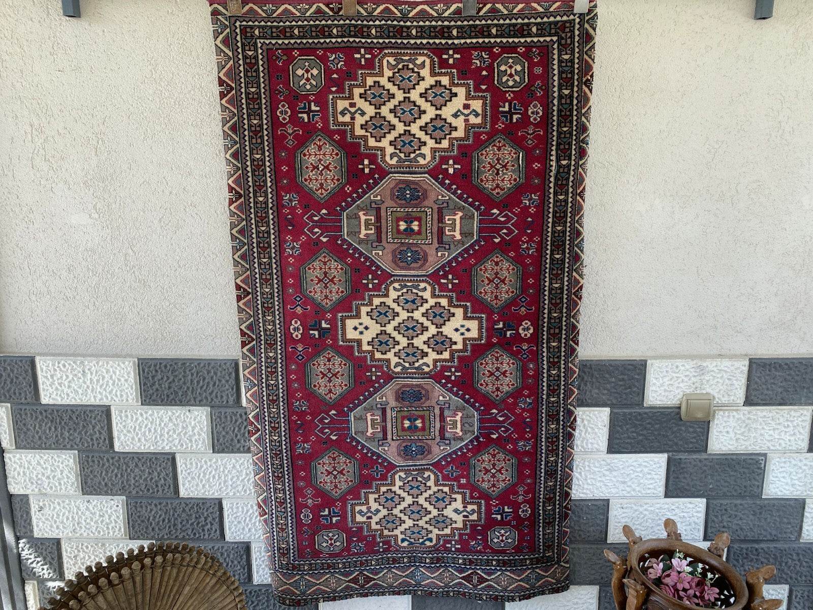 Vintage Turkish Oushak Rug | 3x5.1 ft | Wool Antique Tribal Handmade Area Rug