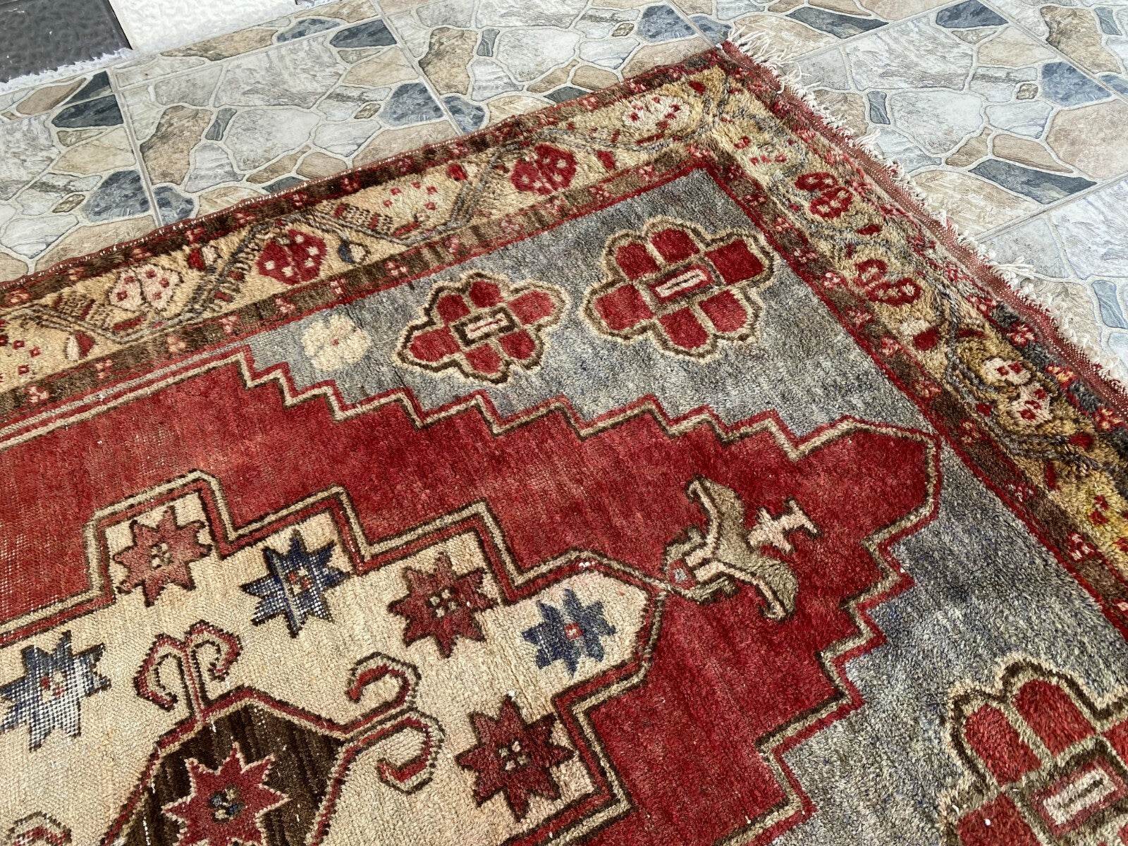 Vintage Turkish Oushak Rug | 5x9 ft | Wool Antique Tribal Handmade Area Rug |