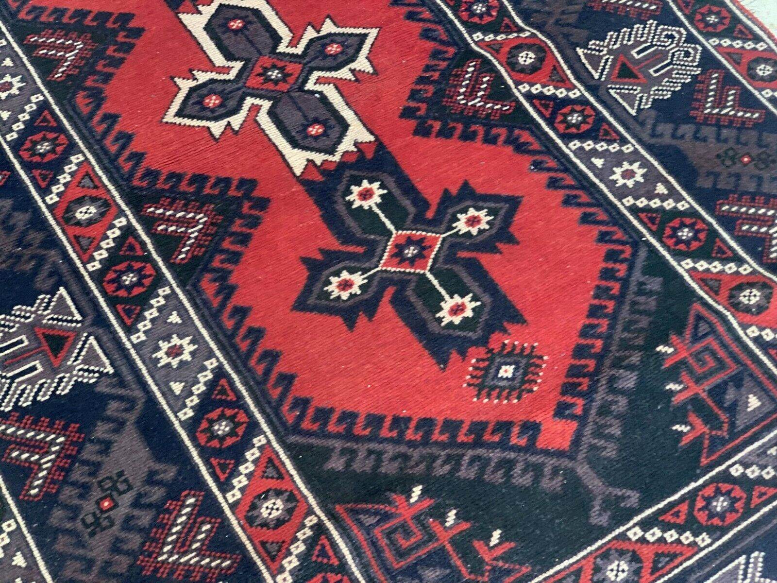 Vintage Turkish Rug | Antique Tribal Handmade Wool Farmhouse Carpet 4 x 6.14 ft