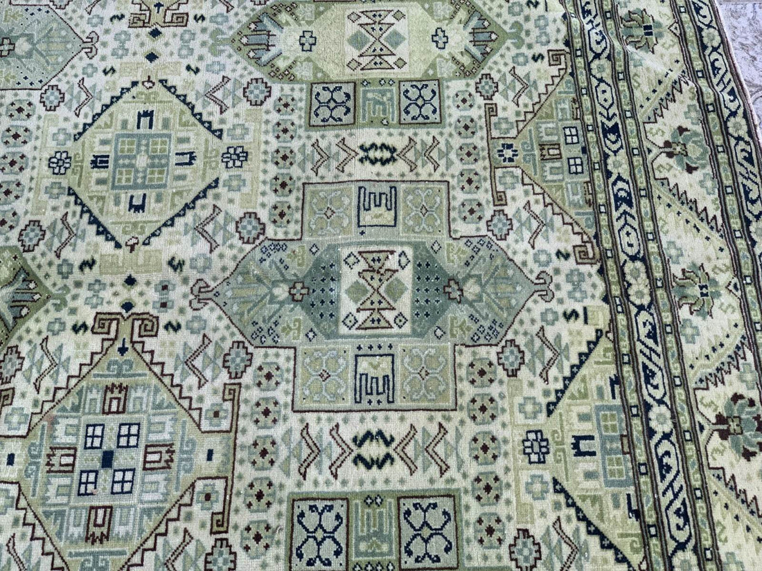 Vintage Turkish Anatolian Area Rug - Handmade 1960s | Rare Oushak Tribal Carpet