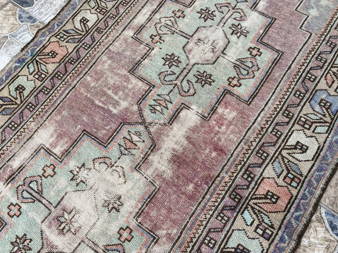 4x8ft Vintage Turkish Rug Anatolian Floral Medallion Farmhouse Oriental Area Rug