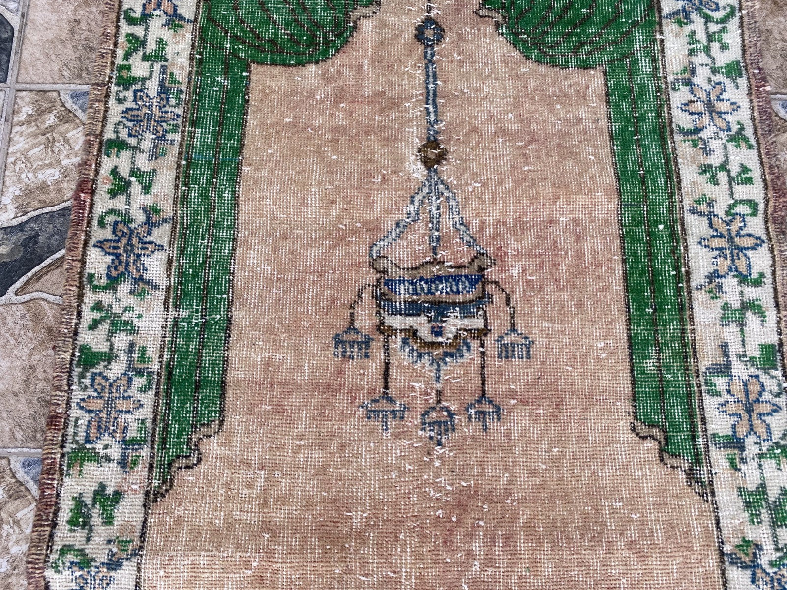 Vintage Anatolian Rug Hand-Knotted Wool Tribal Carpet Geometric Turkish 2.8x4.3