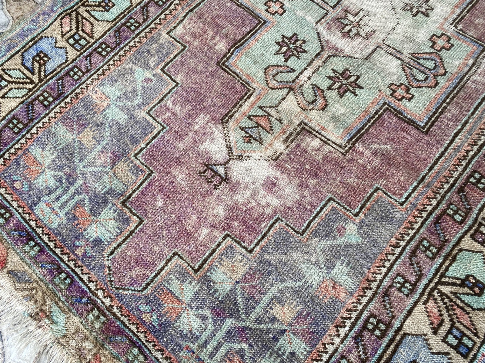 4x8ft Vintage Turkish Rug Anatolian Floral Medallion Farmhouse Oriental Area Rug